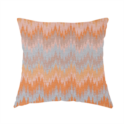 Sunset Glitch Chevron Upholstery Fabric DP-190 - Handmade Cushions