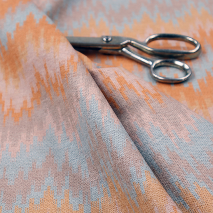Sunset Glitch Chevron Upholstery Fabric DP-190