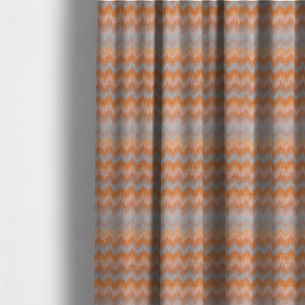 Sunset Glitch Chevron Upholstery Fabric DP-190 - Made To Measure Curtains