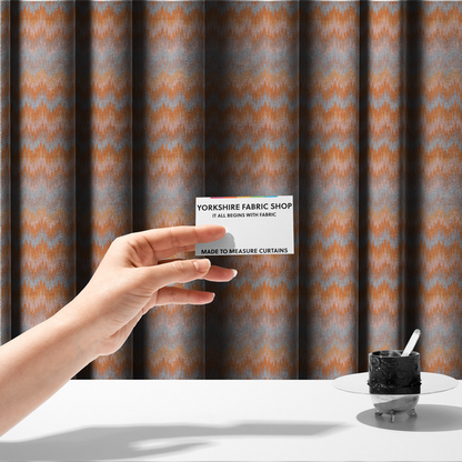 Sunset Glitch Chevron Upholstery Fabric DP-190 - Made To Measure Curtains