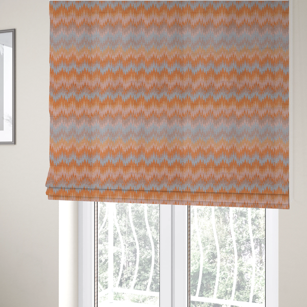 Sunset Glitch Chevron Upholstery Fabric DP-190 - Roman Blinds