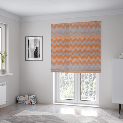 Sunset Glitch Chevron Upholstery Fabric DP-190 - Roman Blinds