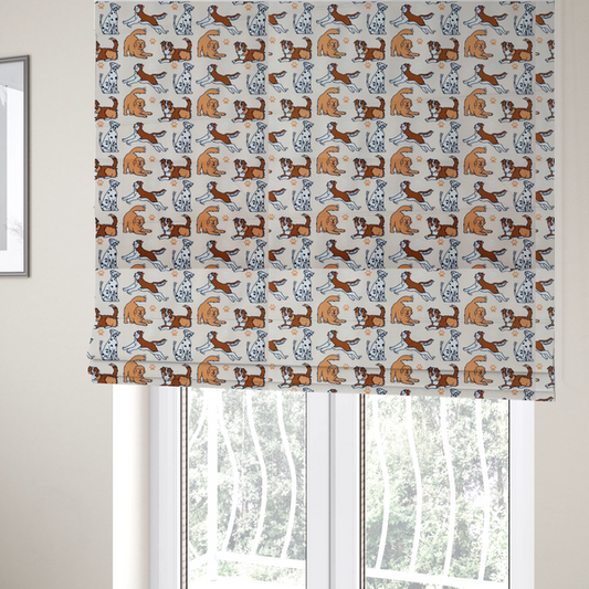 The Happy Hound Parade Upholstery Fabric DP-191 - Roman Blinds