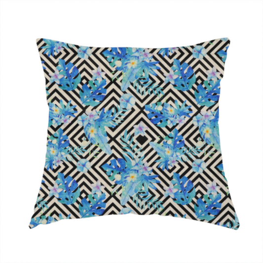 Geometric Tropics Upholstery Fabric DP-195 - Handmade Cushions
