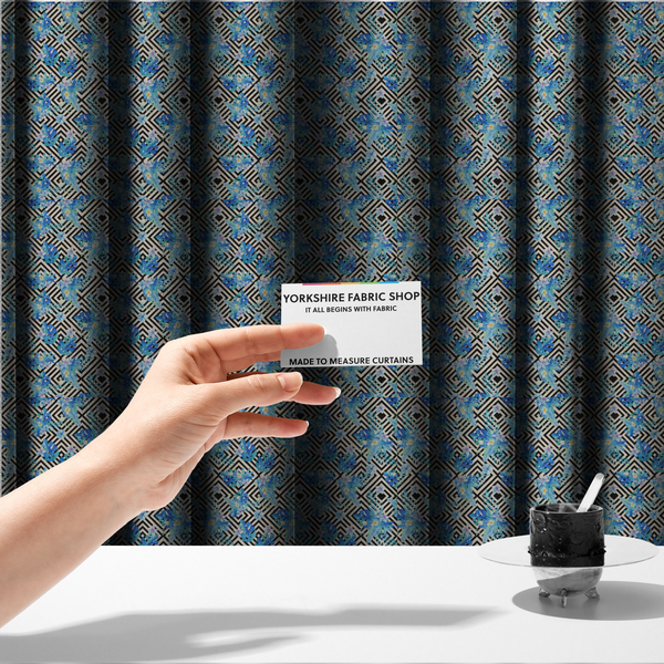 Geometric Tropics Upholstery Fabric DP-195 - Made To Measure Curtains