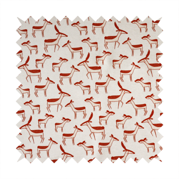Retro Abstract Deer Upholstery Fabric DP-20 - Roman Blinds