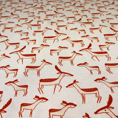 Retro Abstract Deer Upholstery Fabric DP-20 - Roman Blinds