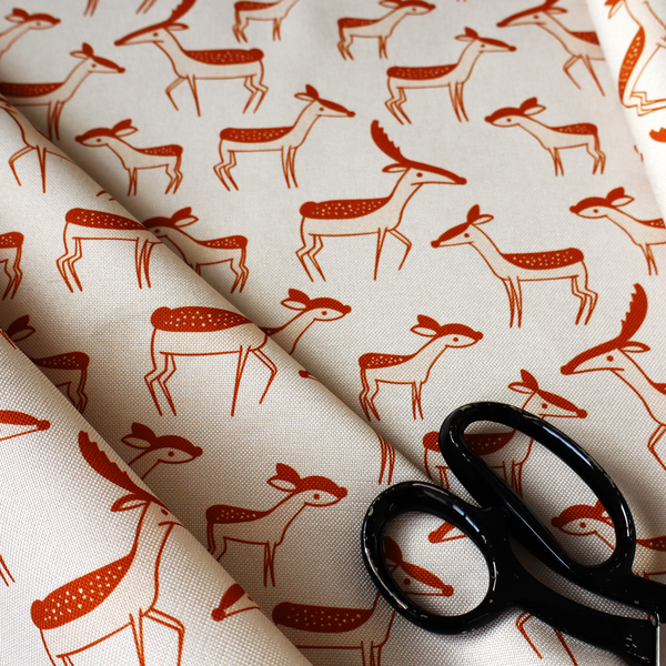 Retro Abstract Deer Upholstery Fabric DP-20 - Roman Blinds