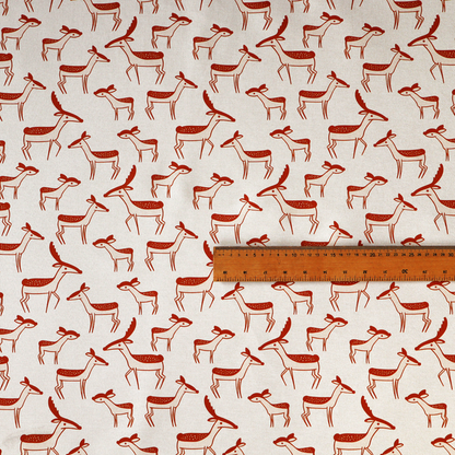 Retro Abstract Deer Upholstery Fabric DP-20 - Roman Blinds