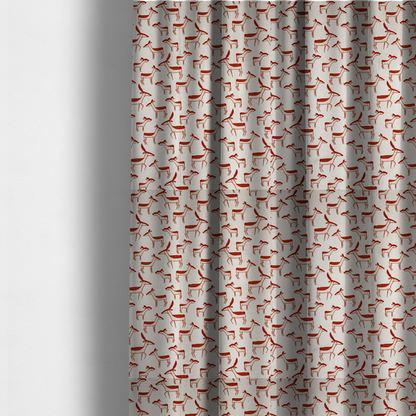 Retro Abstract Deer Upholstery Fabric DP-20 - Made To Measure Curtains