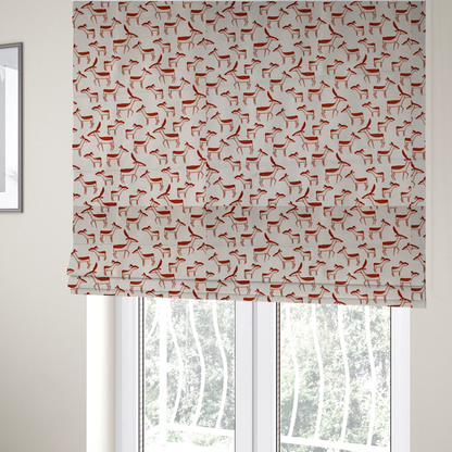 Retro Abstract Deer Upholstery Fabric DP-20 - Roman Blinds