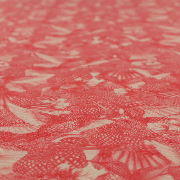This fabric is saturated with pink illustrative hummingbirds.