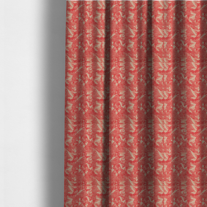 The fabric used to create these made-to-measure curtains, is saturated with pink illustrative hummingbirds.