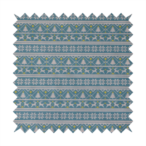 Reindeers In The Snow Forest Christmas Theme Furnishing Fabric DP-21 - Handmade Cushions