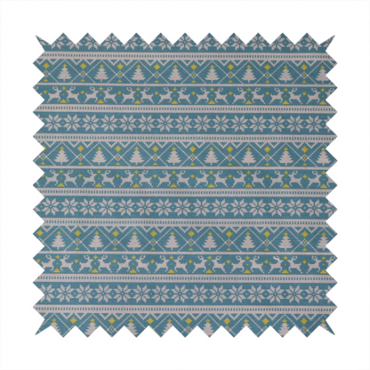 Reindeers In The Snow Forest Christmas Theme Furnishing Fabric DP-21 - Handmade Cushions