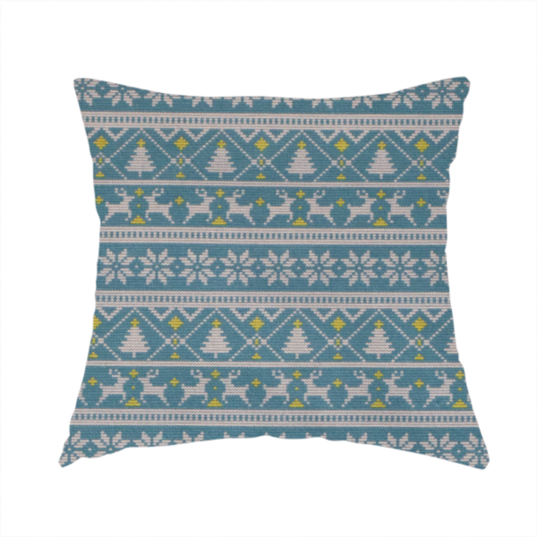 Reindeers In The Snow Forest Christmas Theme Furnishing Fabric DP-21 - Handmade Cushions