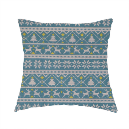 Reindeers In The Snow Forest Christmas Theme Furnishing Fabric DP-21 - Handmade Cushions