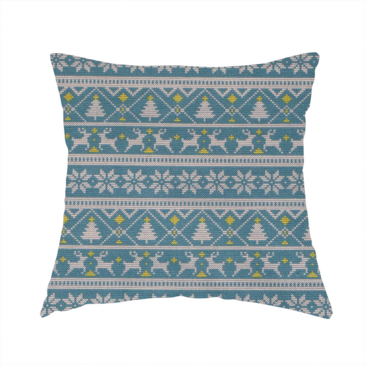 Reindeers In The Snow Forest Christmas Theme Furnishing Fabric DP-21 - Handmade Cushions