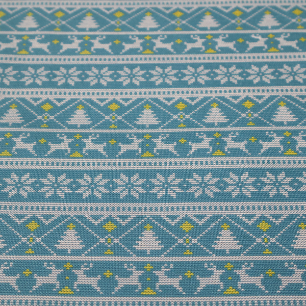 Reindeers In The Snow Forest Christmas Theme Furnishing Fabric DP-21 - Handmade Cushions