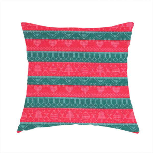 Love Hearts At Christmas Theme Furnishing Fabric DP-22 - Handmade Cushions