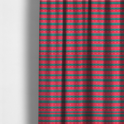 Love Hearts At Christmas Theme Furnishing Fabric DP-22 - Made To Measure Curtains