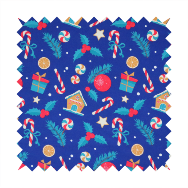 Gingerbread House With Candy Canes Christmas Furnishing Fabric DP-24 - Handmade Cushions