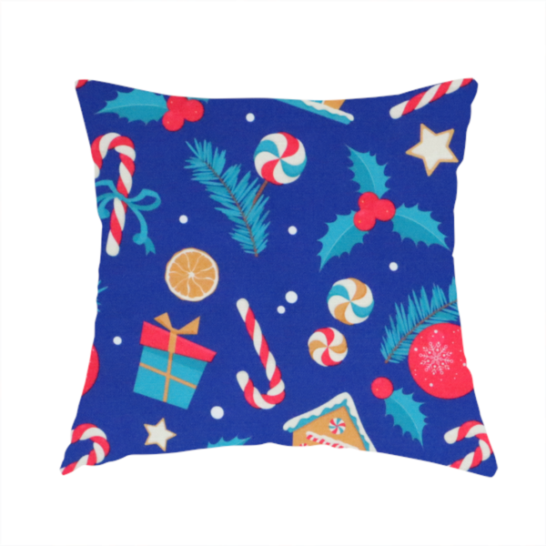 Gingerbread House With Candy Canes Christmas Furnishing Fabric DP-24 - Handmade Cushions