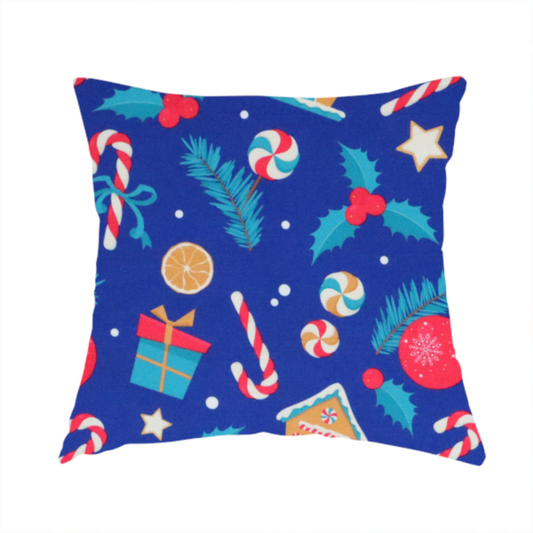 Gingerbread House With Candy Canes Christmas Furnishing Fabric DP-24 - Handmade Cushions