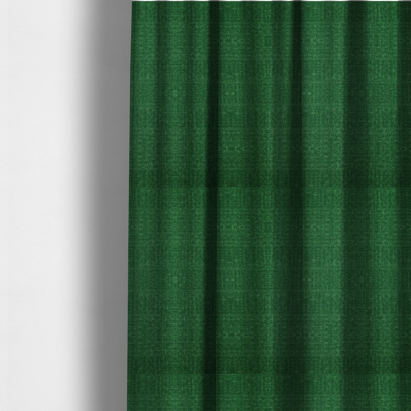 The fabric used to create these made-to-measure curtains has a low contrast between the base colour and the print, the design reveals more detail upon closer inspection, offering a rich and understated elegance in different green tones.