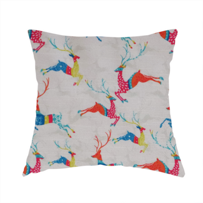 Reindeer Galloping Multicoloured Furnishing Fabric DP-25 - Handmade Cushions