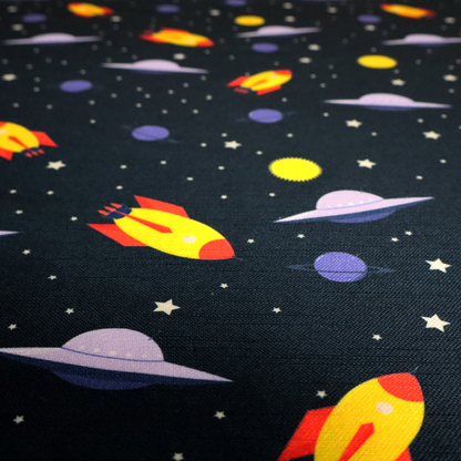 Blast Off Galaxy Print Upholstery Fabric DP-26