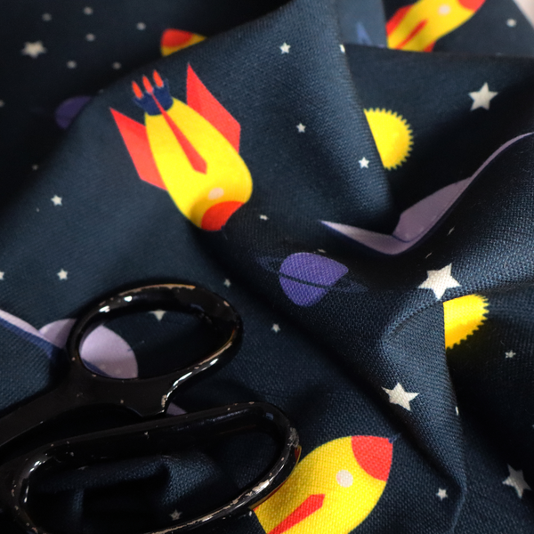 Blast Off Galaxy Print Upholstery Fabric DP-26