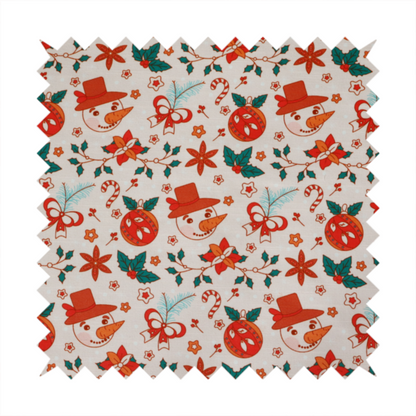 Snowman With A Carrot As A Nose Christmas Furnishing Fabric DP-27