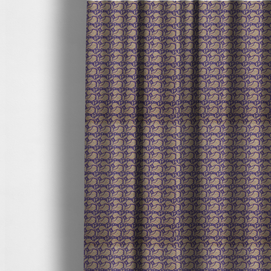 The fabric used to create these made-to-measure curtains is a dense, intricate upholstery fabric featuring a traditional paisley teardrop pattern with delicate ornamental linework repeating across a deep, dark-toned background.