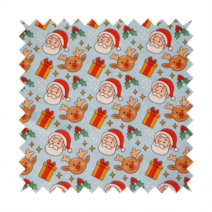 Santa With Box Presents Christmas Furnishing Fabric DP-28