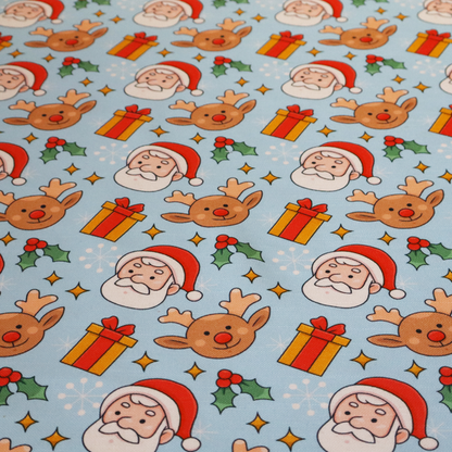 Santa With Box Presents Christmas Furnishing Fabric DP-28
