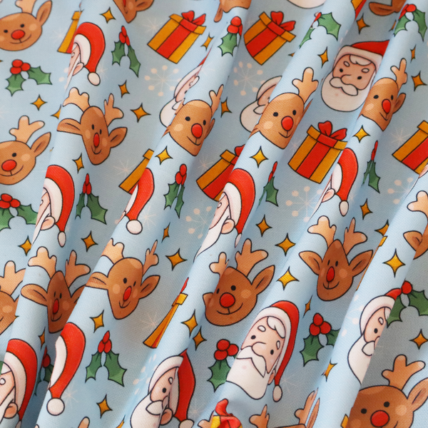Santa With Box Presents Christmas Furnishing Fabric DP-28