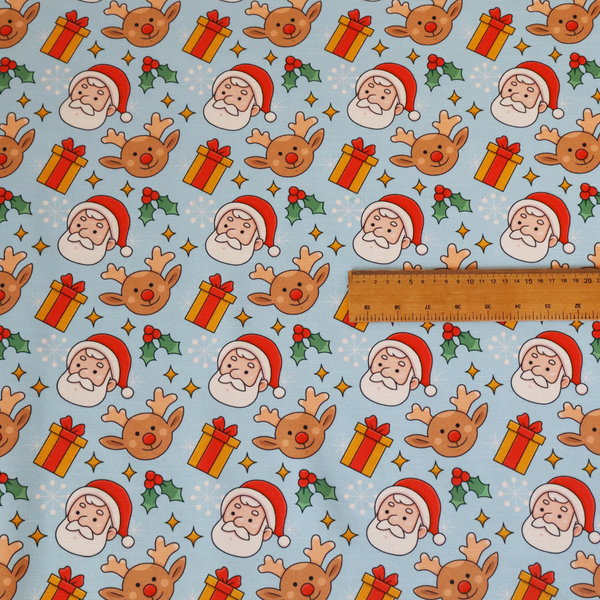 Santa With Box Presents Christmas Furnishing Fabric DP-28