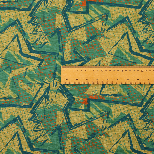 A dynamic, abstract geometric pattern with a distinct 1990s retro-modern aesthetic. The design is characterized by its sharp angles and layered textures.