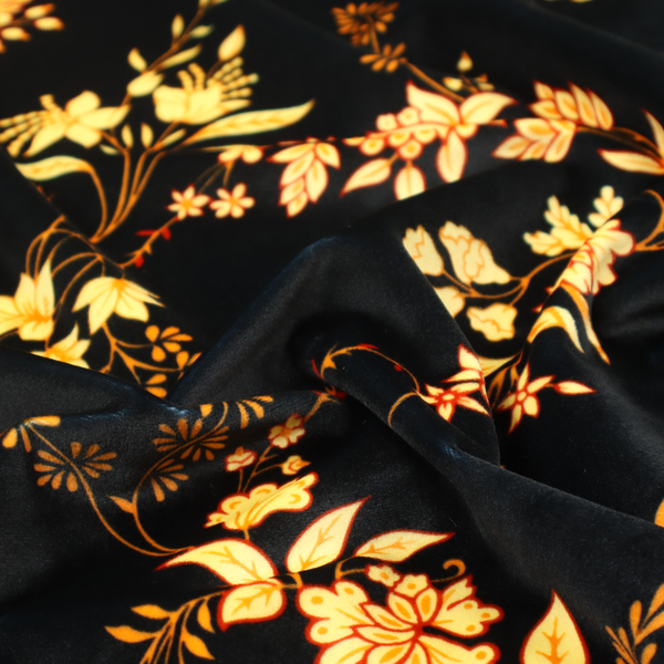 A classic, elegant floral trail pattern with a sophisticated Chinoiseries or traditional botanical aesthetic.