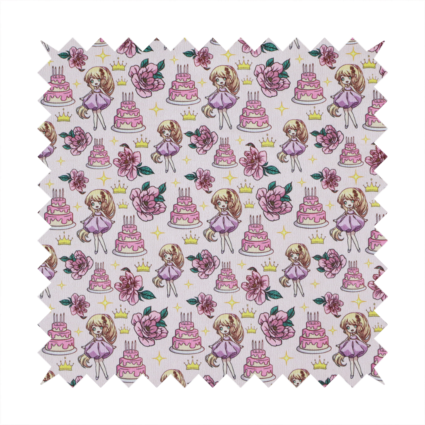 A sweet, celebratory juvenile pattern with a whimsical anime-inspired aesthetic.