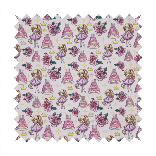 A sweet, celebratory juvenile pattern with a whimsical anime-inspired aesthetic.