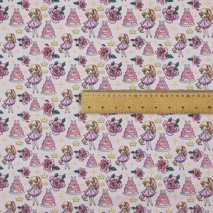 A sweet, celebratory juvenile pattern with a whimsical anime-inspired aesthetic.