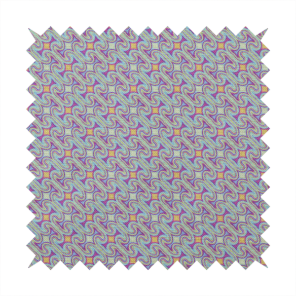 An intricate, geometric optical pattern with a mesmerizing, rhythmic repeat and a soft, textured finish.