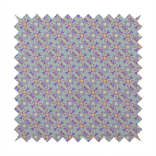 An intricate, geometric optical pattern with a mesmerizing, rhythmic repeat and a soft, textured finish.