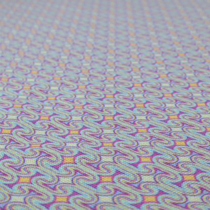 An intricate, geometric optical pattern with a mesmerizing, rhythmic repeat and a soft, textured finish.