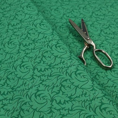 An intricate, monochromatic botanical pattern with a dense, leafy aesthetic.