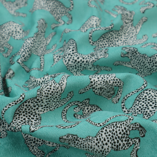 A playful, modern wildlife pattern with a rhythmic, repeating animal motif.