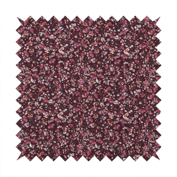 A dense, monochromatic ditsy floral pattern with a rich, romantic aesthetic.