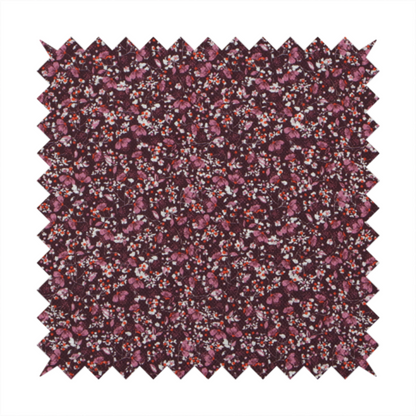 A dense, monochromatic ditsy floral pattern with a rich, romantic aesthetic.